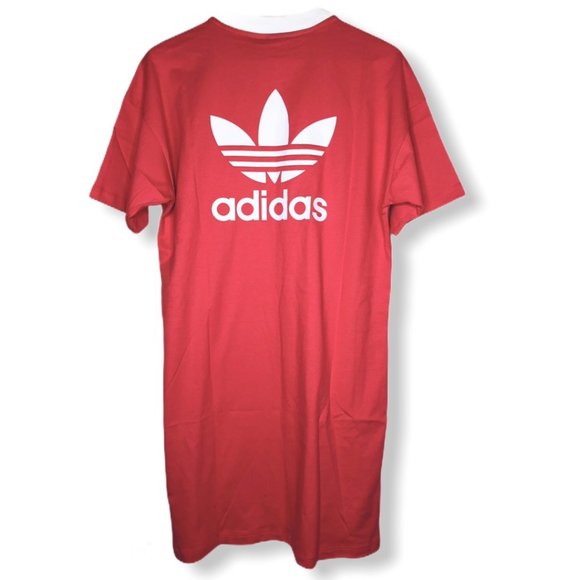 ADIDAS Trefoil Logo Shirt Dress - Picture 8 of 8